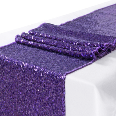 Silver Glod Sequin Embroidery Wedding Party Table Decoration Table Runners
