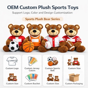 Juguetes de Peluche Deportivos Personalizados, Oso de Peluche de Fútbol Americano, Estilo <span class=keywords><strong>NFL</strong></span>, Fabricante de Peluches Promocionales Personalizados - Product Image 6