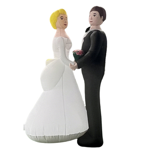 WINSUN Figuras Inflables Gigantes de Novios de Dibujos Animados para Bodas, Fiestas en el Jardín, Arcos al Aire Libre, Fondo de PVC, Exhibición Publicitaria - Product Image 3