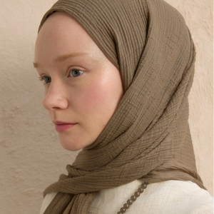 Premium léger Modal froissé écharpe femmes imprimé Hijab longue tenue quotidienne toutes saisons fêtes Tradition musulman multifonction - Product Image 1