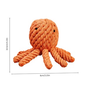 Katoenen touw hondenspeeltje, diverse dieren- & botvormen voor kauwers, verlichting bij tandjespijn voor puppy's, vervelingverlichter - Product Image 6