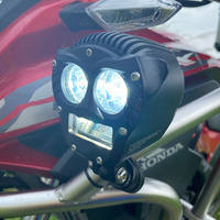 Feu auxiliaire moto JP-J1 haute luminosité 120 W, faisceau haut/bas, lumière blanche, feu antibrouillard jaune