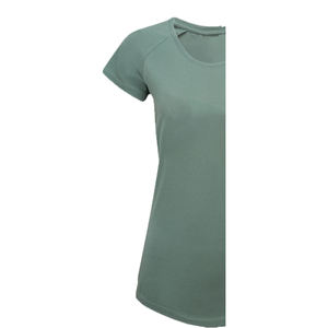 T-shirt à manches courtes à col rond pour femme, style streetwear, respirant, écologique, personnalisé, en molleton uni en coton biologique brodé - Product Image 6