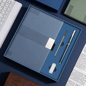 Carnet à couverture rigide en PU gravé sur mesure avec stylo, ensemble carnet et stylo en PU assortis, cadeaux de remise de diplôme personnalisés, cadeau pour nouvel emploi - Product Image 4