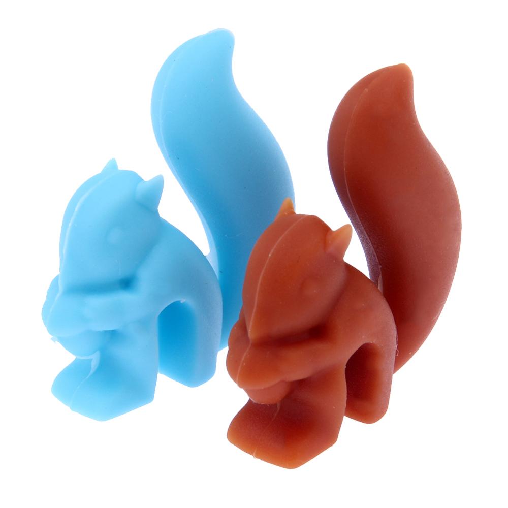 SD08 оптовая продажа, Милые силиконовые держатели для чайных пакетов, маркеры для напитков в форме белки и улитки, разноцветные вешалки для чашек