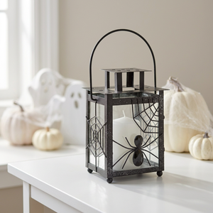 Decoraciones de Halloween Hechas a Mano, Faroles de Metal con Diseño de Murciélago Personalizados para Mesa y Suelo - Product Image 5