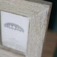 TIANNING TNW5323 Cadre photo rustique en pin naturel fait à la main avec 5 ouvertures, style shabby chic, décoration de table, collage