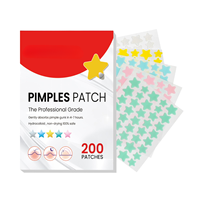 CM 200 pièces en gros Patch de bouton de Style étoile patchs d'acné hydrocolloïdes pour le visage infusé avec de l'huile d'arbre à thé Centella