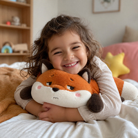 Peluche de zorro personalizado CE CPC, juguete de peluche súper suave y tierno, almohada para dormir en casa