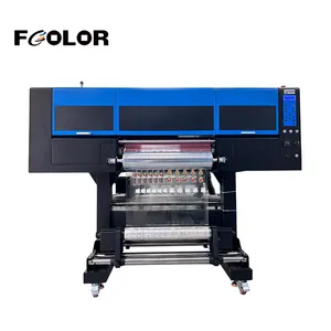 Fcolor Rolle zu Rolle 60cm AB UV Dtf Drucker mit Laminator für Epson i3200 Dtf Maschine