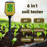 YINMIK S-3000 Testeur de sol multifonctionnel portable, mesureur de conductivité, de pH, de température, d'humidité et d'éclairement du sol