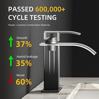 Robinet de lavabo cascade moderne et minimaliste en ABS, mitigeur monocommande avec valve en céramique, à poser sur comptoir de salle de bain, eau chaude et froide double usage