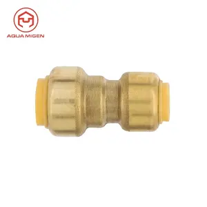 M*F Brass Plumbing Push Fit Fittings Brass Push in Fittings Reduced Coupling Connector for Pex Water Pipe