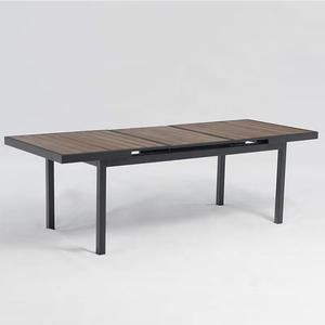 8 Seat Modern Luxury Weatherproof Aluminum Dining <strong>Bench</strong> and 8 Chair Set with <strong>Garden</strong> Table for Hotel Park &amp; Gym Outdoor Use - Product Image 4