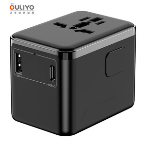 OULiYO Universal Travel Adapter Type-<b>C</b> USB-A 18W PD Fast <b>Charging</b> Global Plug Converter for International Use - Product Image 5