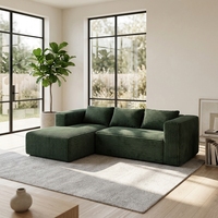 Canapé modulable scandinave léger en chenille, idéal pour appartement, avec section en mousse L, exportation directe usine