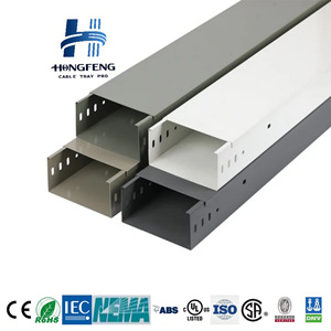 HF Customized Outdoor HDG Metal Steel Trough Type <b>Cable</b> Trunking Galvanized Power Coating <b>Waterproof</b> <b>Cable</b> Tray With Cover - Product Image 1