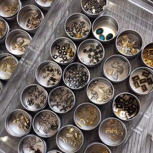 Oem 35 lọ rỗng đá quý Rhinestone kim cương jewlery hiển thị container Organizer Nail cung cấp quyến rũ lưu trữ hộp - Product Image 4