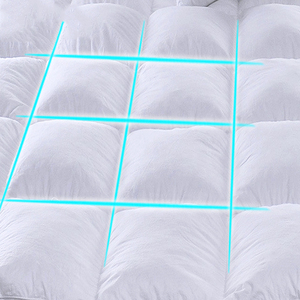 3-5cm hauteur 100% coton 233TC <span class=keywords><strong>Tissu</strong></span> <span class=keywords><strong>anti</strong></span>-<span class=keywords><strong>duvet</strong></span> 700gsm microfibre Surmatelas - Product Image 2