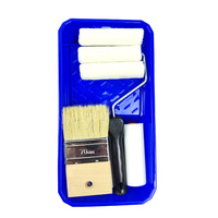 PMS 9 pièces ensemble de cheveux professionnels éponge haute densité brosse à poils purs laine combinaison industrielle de petite taille