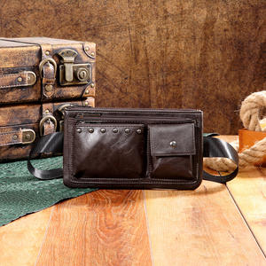 2025 nouveau sac de taille à rivet noir multi-poches design street fashion - Product Image 5