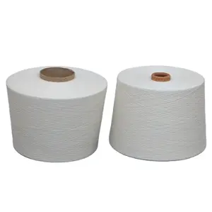 50% Polyester blend 50% Cotton Vortex Ring Spun Yarn 30/1 32/1 40/1 Raw White for Weaving and Knitting