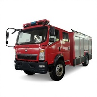 Camion de pompiers HOWO personnalisé avec réservoir d'eau de 5000L, véhicule de lutte contre l'incendie