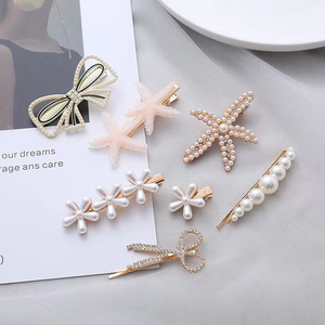 Juego de 7 Piezas de Horquillas para el Cabello con Diseño de Estrella de Mar y Perlas, Accesorio de Moda para Mujer, Joyería de Moda - Product Image 5