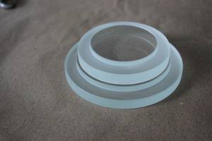 Verre trempé ultra-clair gravé finement de feuille épaisse en verre d'étape circulaire pour des appareils d'éclairage - Product Image 2