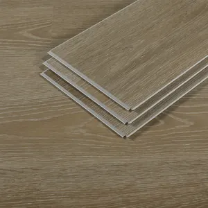 Interior Waterproof Pvc Vinyl Spc Flooring Brown 4.0mm Fireproof Floor Wood Plank Spc Tiles Plastic Flooring