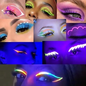 Couleur vive en vrac Non toxique Semi finition yeux cosmétique lisse Glide <span class=keywords><strong>Eye</strong></span> <span class=keywords><strong>Liner</strong></span> UV lueur coloré matière première néon liquide Eyeliner - Product Image 4