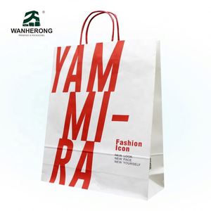 Sacs en papier en gros avec logo, sacs en papier kraft brun recyclé avec poignée, sacs de shopping en papier kraft personnalisés avec votre propre logo - Product Image 3