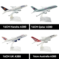Modelo de avión civil de aleación fundida a presión 1:400 A380 B737 B747 B777 UAE Qatar KLM LH, modelo de metal para exhibición, colección, regalo de Navidad, juguete