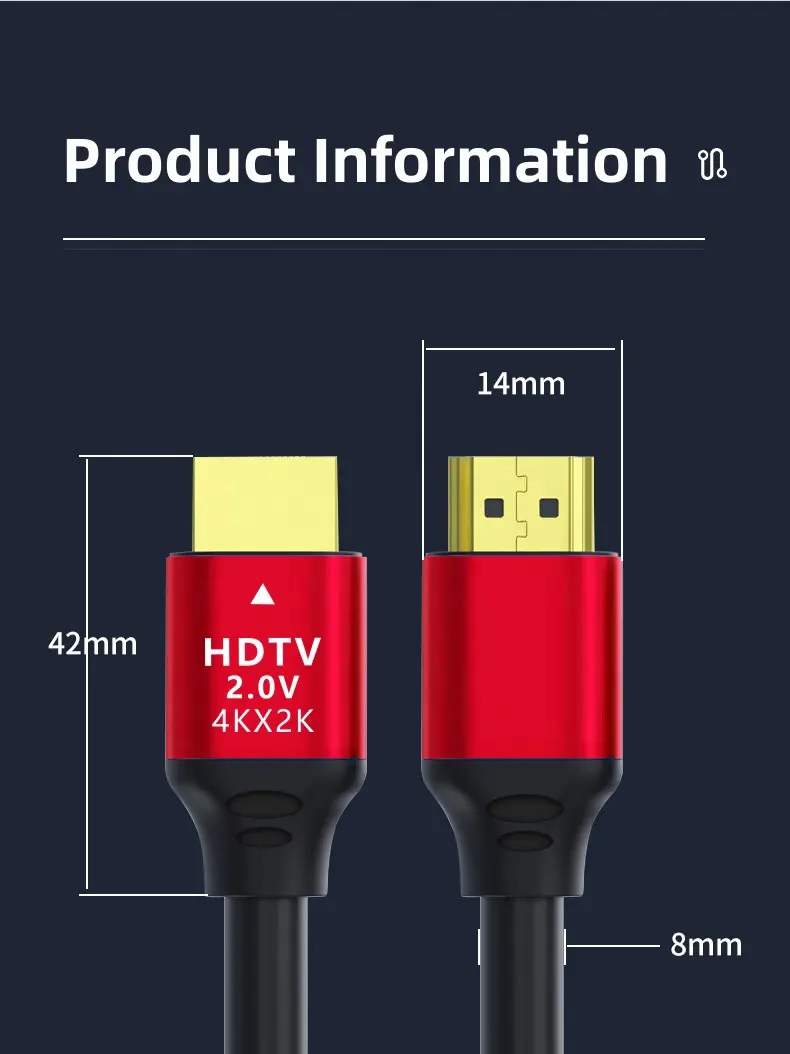 4K Cabo HDMI Fábrica Suporte 4K 60Hz YUV444 Compatível com HDTV/PS5/Projetor de Alta Velocidade Cabo HDMI