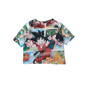 T-shirt <span class=keywords><strong>Anime</strong></span> in Tessuto Jacquard, Abbigliamento Streetwear, Coperta Tessuta, T-shirt Casual - Product Image 6