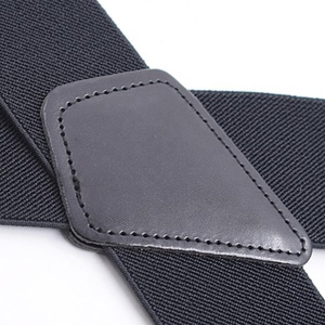 Haute Qualité Solide Couleur 5cm Largeur 4 Clips Élastique Réglable Jarretelles pour Hommes - Product Image 2