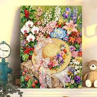 Kit de peinture par numéros DIY Paysage floral Décoration murale pour la maison