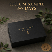 Boîte à bougies, emballage écologique, coffret cadeau pliable personnalisé en kraft, boîtes à bougies noires magnétiques de luxe