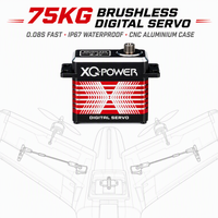 Servomoteur numérique brushless XQ-BLS8175D 75 kg pour drone quadricoptère, haute tension, étanche, engrenage en acier inoxydable, aluminium CNC, 8,4 V
