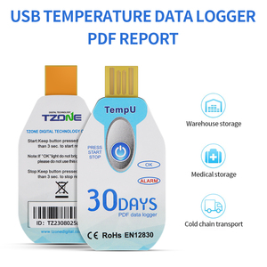 Thermomètre numérique XINKE TempU015, enregistreur de données USB, surveillance de la température et de la pression, batterie, affichage LED, contrôle intelligent par application, Excel - Product Image 5