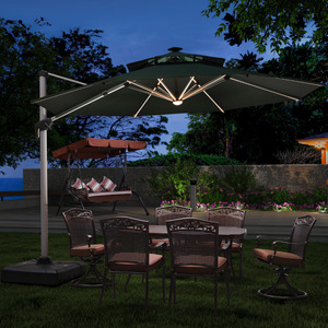 Parasol solaire de luxe en aluminium de haute qualité pour marché commercial, patio, jardin, extérieur avec lumières LED - Product Image 2