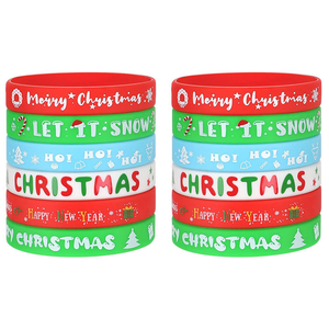 Pulsera <span class=keywords><strong>de</strong></span> Silicona, Fábrica Integral, Impresa, Multicolor, Suave, para Navidad, Año Nuevo, Fiestas, Celebraciones, Regalos - Product Image 2