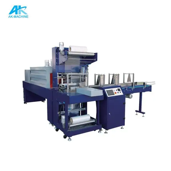 8-10 BAGS/MIN Auto Heat Shrink Packaging Machine / Beverage Bottles Stretch Film Wrapping Machine With Heat Tunnel