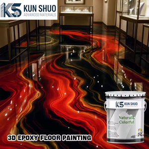 Muestra Gratuita de Revestimiento Autonivelante para Pisos Epóxicos 3D, <span class=keywords><strong>Pintura</strong></span> de Resina, Aplicación con Brocha, Líquido Altamente Resistente a los Arañazos - Product Image 1