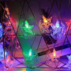 Ay LED ışık dize peri ramazan ışıkları kapalı ev dekor için pil işletilen toptan ucuz noel yıldız açık - Product Image 4