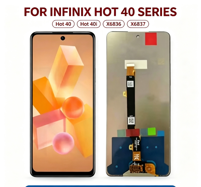 With Frame for Tecno Hot 40 Lcd for Infinix Hot 40 Pro Screen for Infinix Hot 40I X6528B X6837 X6836 Phone Display