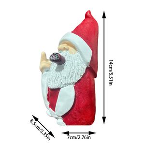 Décoration de Noël, artisanat en résine, statue de gnome de jardin, modèle peint pour une utilisation en intérieur/extérieur - Product Image 1