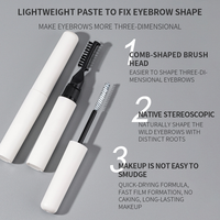 Stylo gel à sourcils étanche à double tête de marque privée, réglage clair des sourcils et pinceau de stratification sculptant pour le maquillage