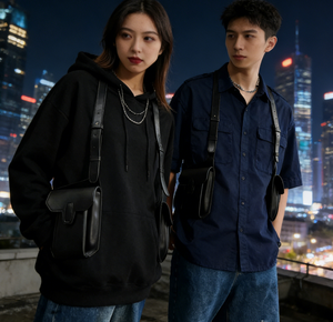 Nuova Borsa a Tracolla Multifunzionale Retrò in PU 2026, Borsa da <span class=keywords><strong>Uomo</strong></span> in Pelle Impermeabile Portatile con <span class=keywords><strong>Portafoglio</strong></span> e <span class=keywords><strong>Cintura</strong></span> - Product Image 5