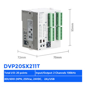 Nuovo <span class=keywords><strong>PLC</strong></span> Delta Originale Serie DVP-SX2 DVP20SX211R Controllore Logico <span class=keywords><strong>Programmabile</strong></span> con 20 I/O 24V per Programmazione <span class=keywords><strong>PLC</strong></span> - Product Image 2